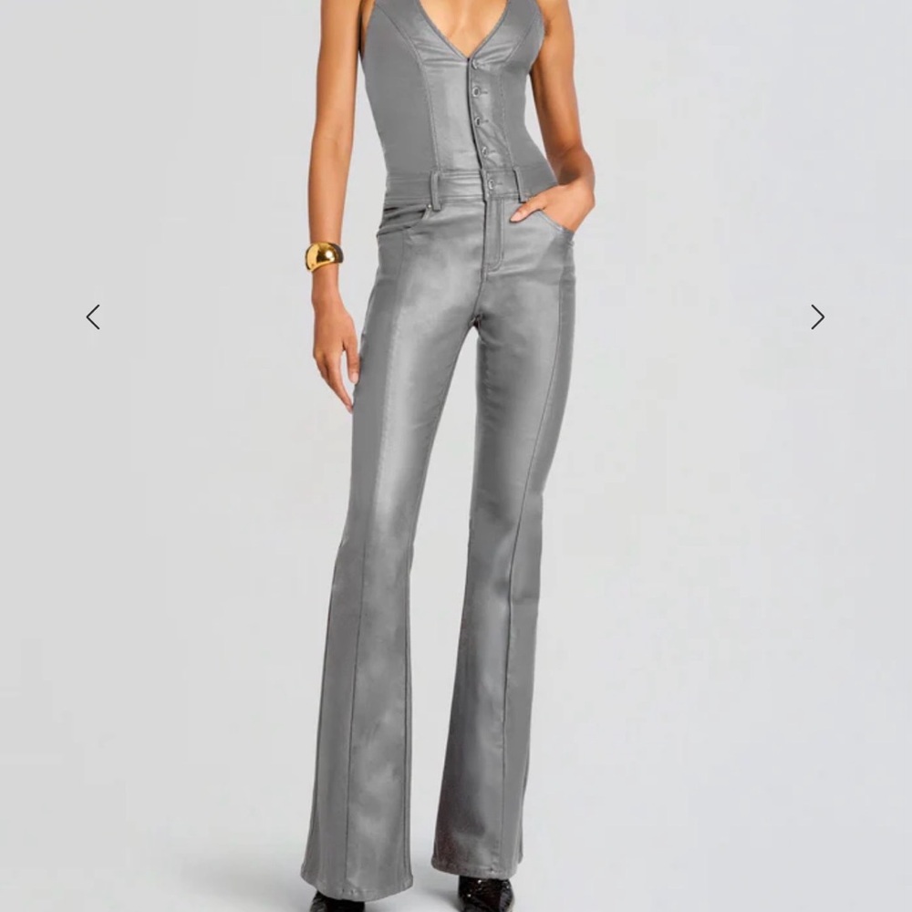 Retrofete Silver Flare Jumpsuit